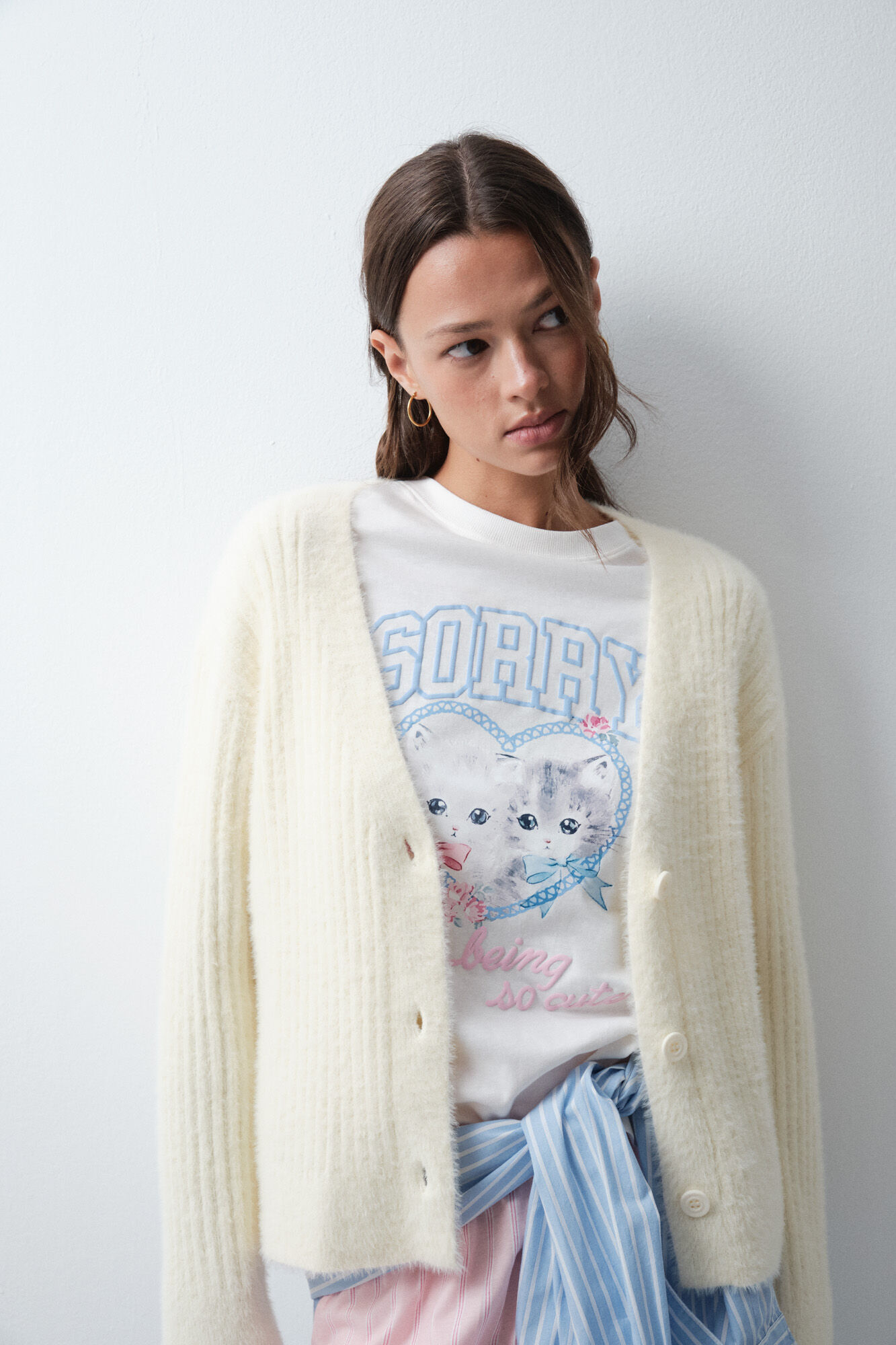 Women'secret Cardigan en tricot jaune