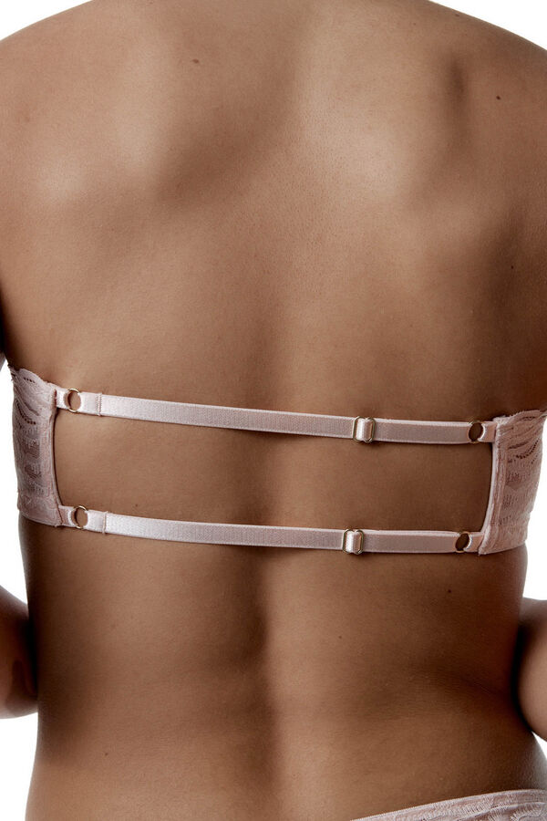 Black Limba Sujetador bandeau de encaje Nerine rosa