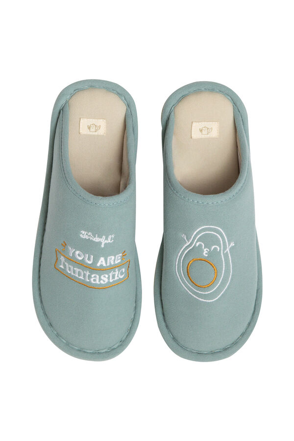 Mr. Wonderful Slippers size 31-35 Avocado - You are funtastic Print