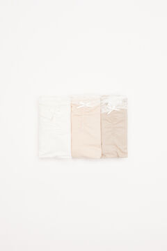 Womensecret Pack 3 braguitas clásicas algodón encaje pastel rosa