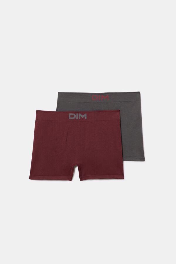DIM Pacote de 2 boxers masculinos de microfibra sem costura estampado