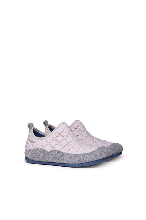 Toni Pons Felt and puffer fabric slippers grey