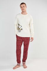 Gisela Snoopy men's pyjamas set brown