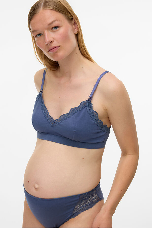 Mamalicious Soutien de renda para maternity e amamenta&ccedil;&atilde;o azul