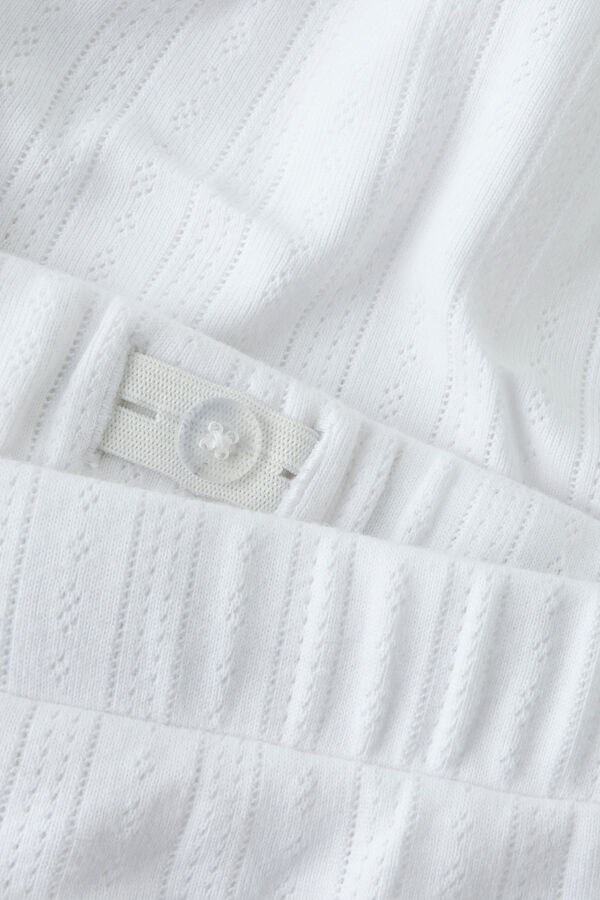 Lmtd Short de punto calado cinturilla el&aacute;stica blanco