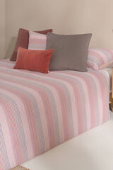 Womensecret Textured striped duvet cover. For an 80-90 cm bed. rose