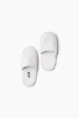 Womensecret Cotton towelling slippers Bijela