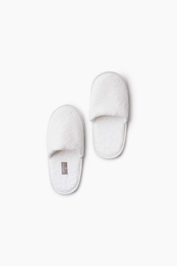 Womensecret Cotton towelling slippers Bijela