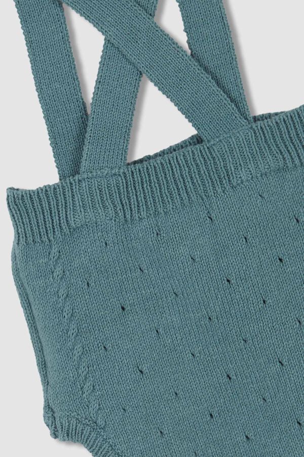 Womensecret Green knit bloomers with straps rávasalt mintás