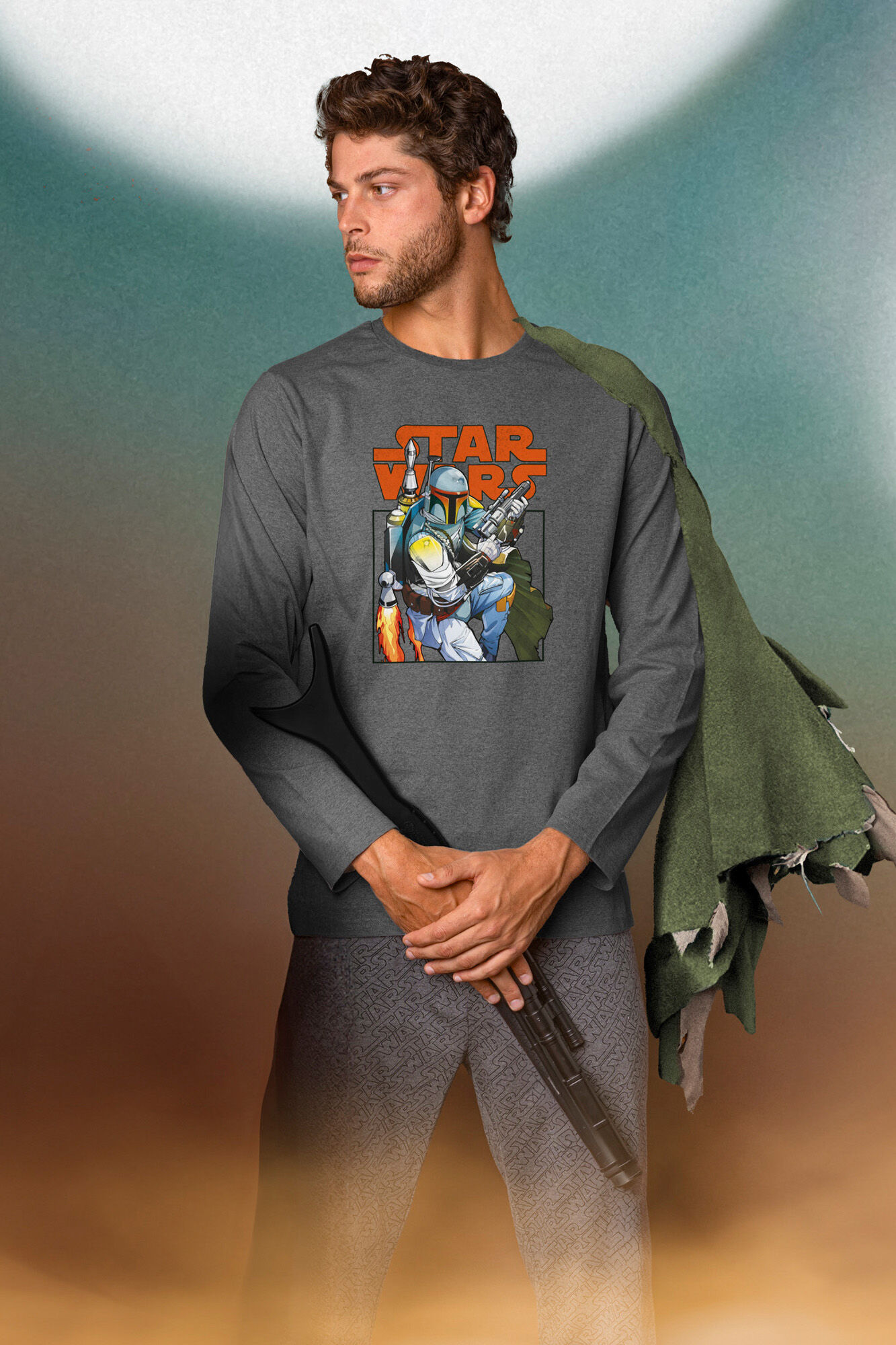 Admas Pijama largo Boba Fett para hombre