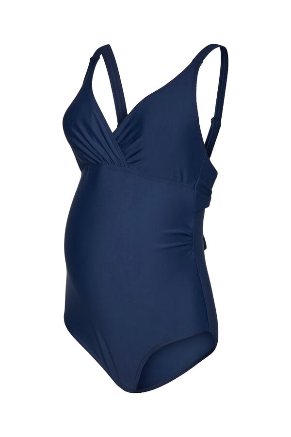 Mamalicious Maternity and breastfeeding swimwear blue