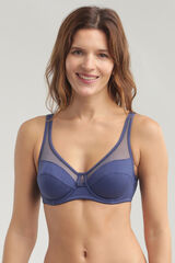 Womensecret Generous underwired bra in organic cotton bleu