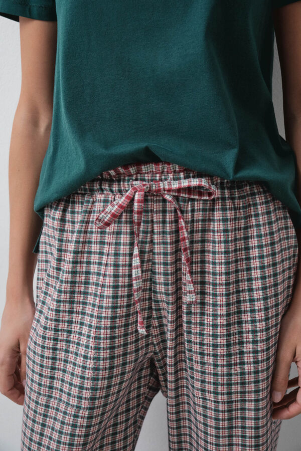 Women'secret Green plaid pyjamas trousers green