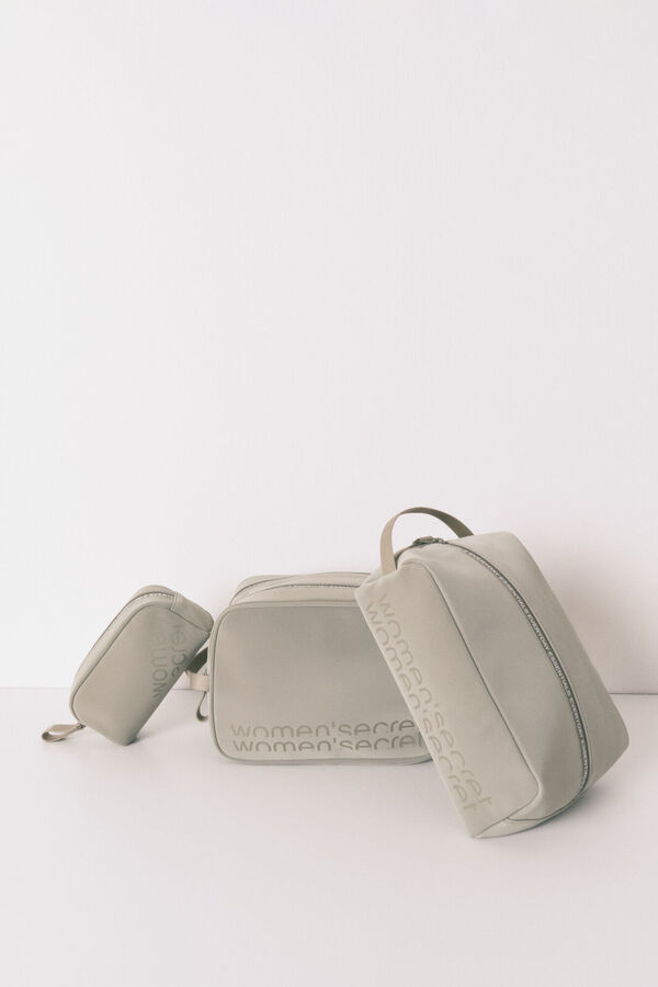 Women'secret Medium rubber khaki vanity case kaki