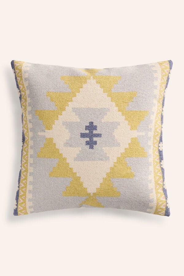 Womensecret Berta dhourrie cotton cushion cover with boho print printed