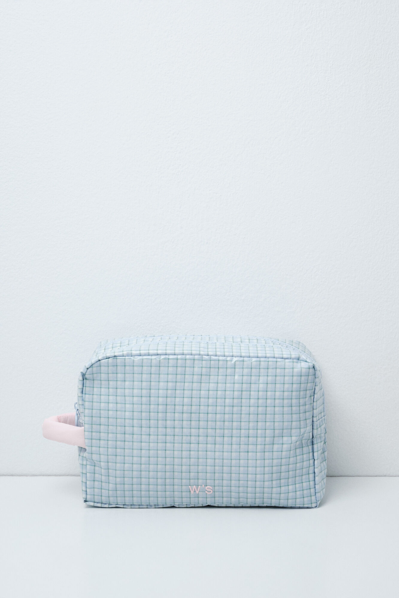 Women'secret Gro&szlig;e Kosmetiktasche mit Karomuster und Griff