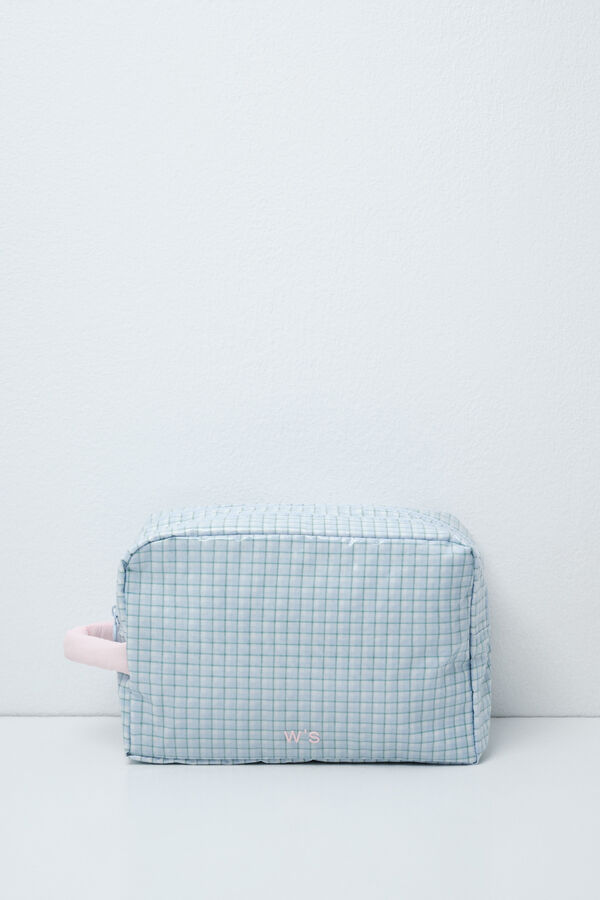 Women'secret Plaid large vanity case with handle printed