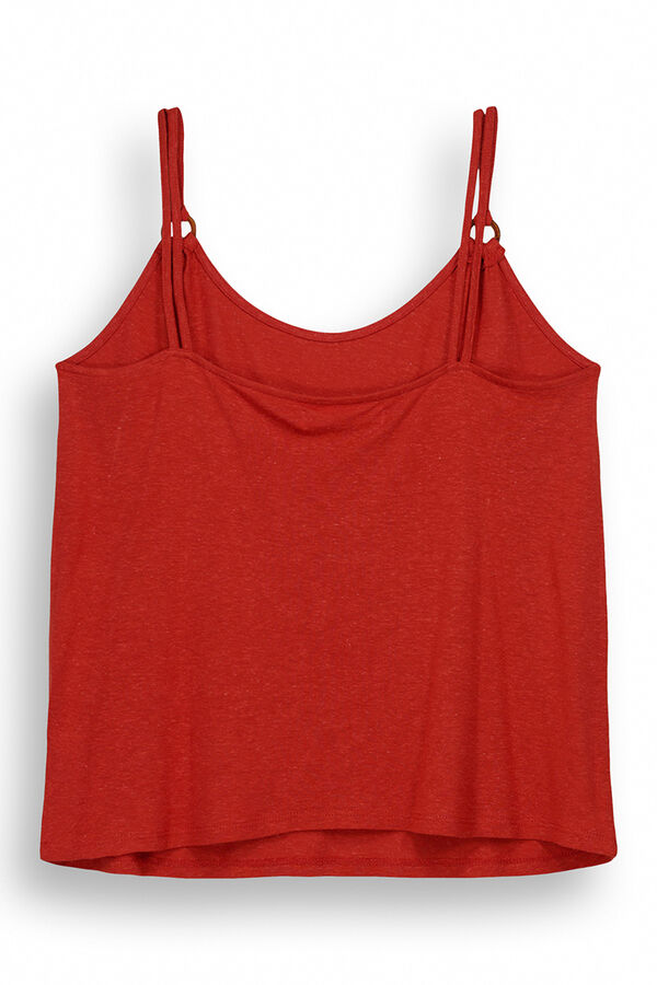 Womensecret Orange linen vest top red