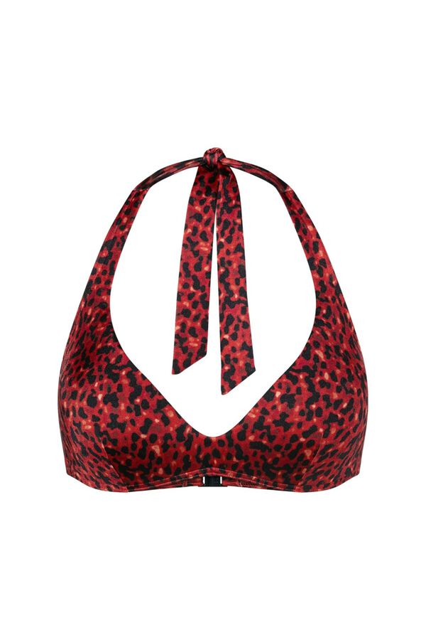 Triumph Top bikini halter push-up animal print estampado