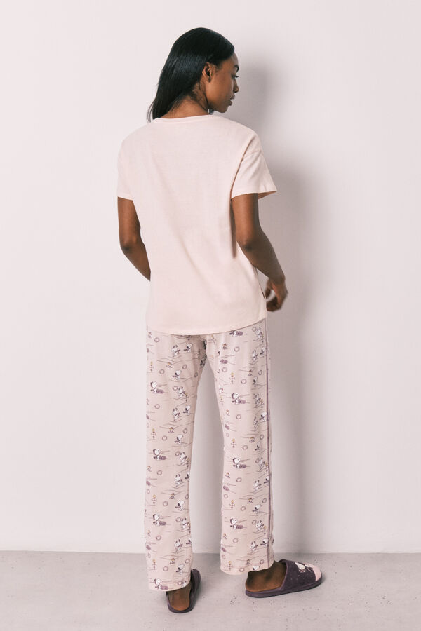 Women'secret Cotton short sleeve long pyjamas Snoopy red