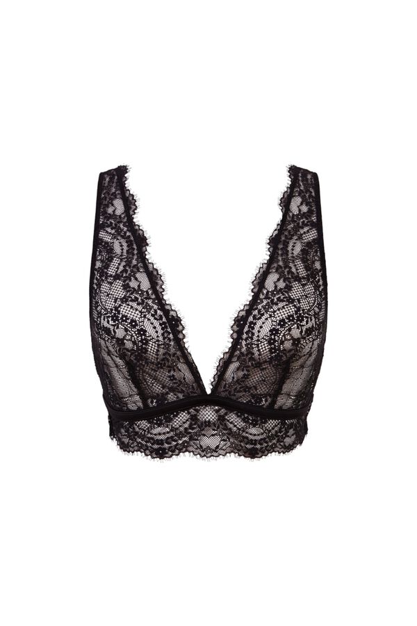 Women'secret Black lace halterneck bra FANTASTIC black
