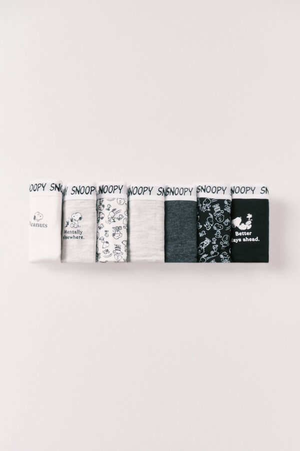 Women'secret Snoopy print cotton 7-pack Brazilian panties printed