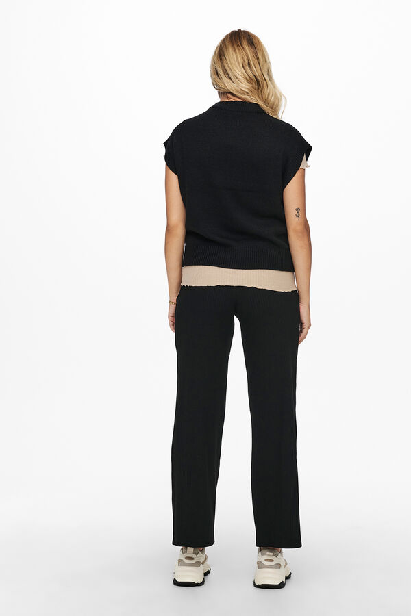 Only Maternity Chaleco de punto maternity negro