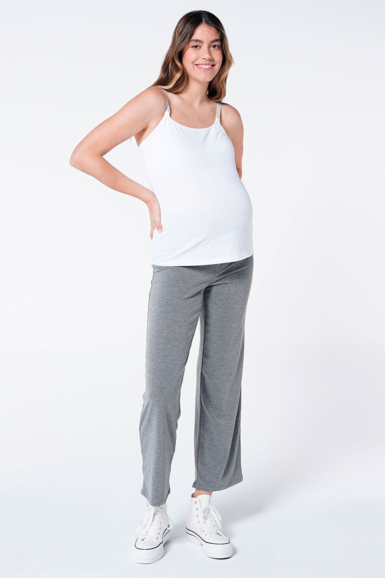 Adjustable Waist Fine Linen Maternity Trousers | SWEET MOMMY
