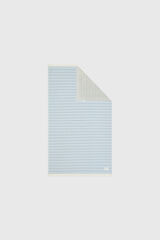 Textura Doppelseitiges Handtuch aus Stoff und Frottee Blau
