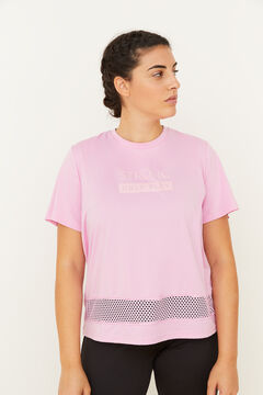 Womensecret Camiseta entrenamiento manga corta  rosa