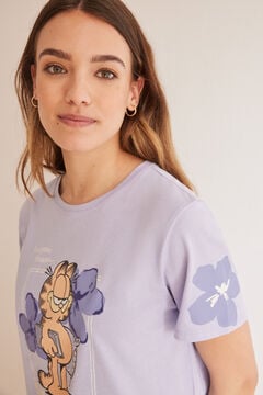 Womensecret Kurzer Pyjama 100 % Baumwolle Garfield Rosa