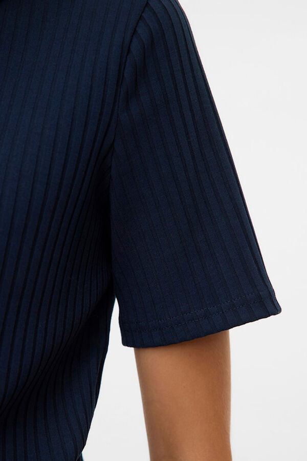 Mamalicious Short sleeve maternity and nursing polo shirt blue