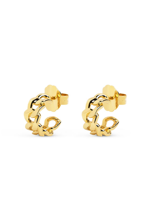 Womensecret Gold chunky link hoop earrings printed