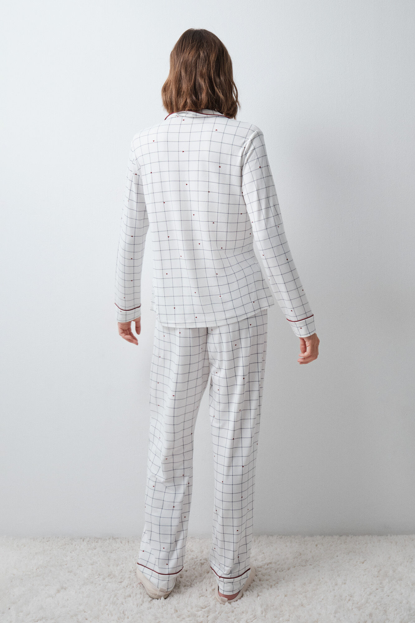 Women'secret Plaid heart print classic pyjamas