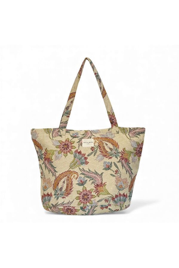 De La Mur Gro&szlig;e Tasche mit Rei&szlig;verschluss in Farbe mit Print