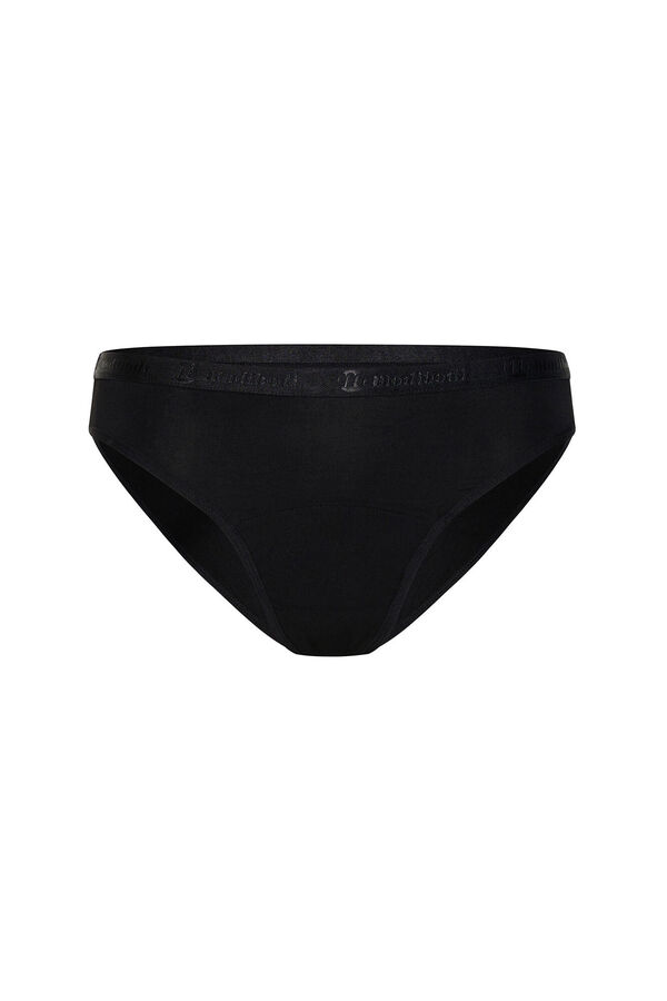 Womensecret Classic black bamboo period panties – moderate to heavy absorption Schwarz