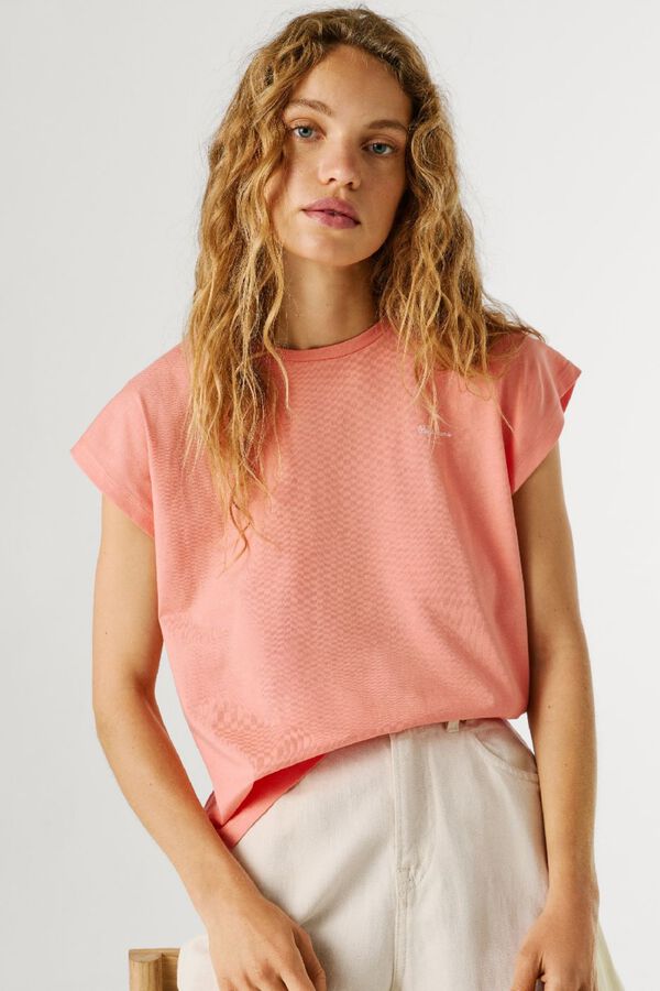 Pepe Jeans Camiseta manga corta cuello redondo coral