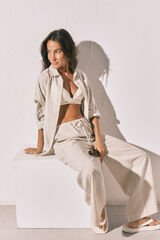 Women'secret Beige long trousers beige