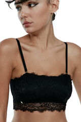 Black Limba Black lace Bandeau Bra black
