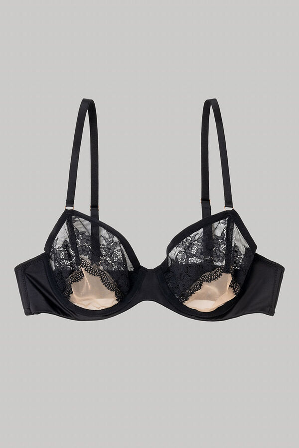 Gisela Black non- padding lace bra Schwarz