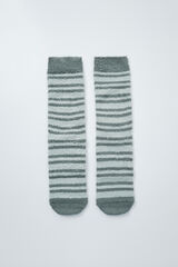 Women'secret Green striped long socks green