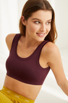 Womensecret Maroon seam-free bra top red