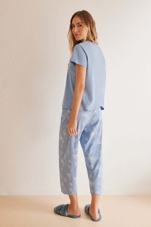 Womensecret Pyjama 100 % Baumwolle Disney Aschenputtel Blau
