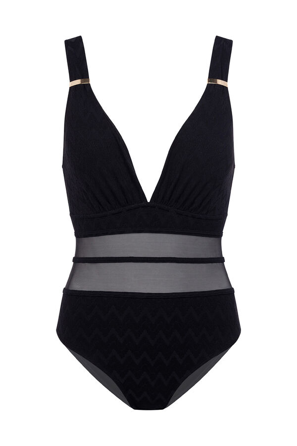 Dorina Ba&ntilde;ador una pieza relleno ligero Eivissa negro