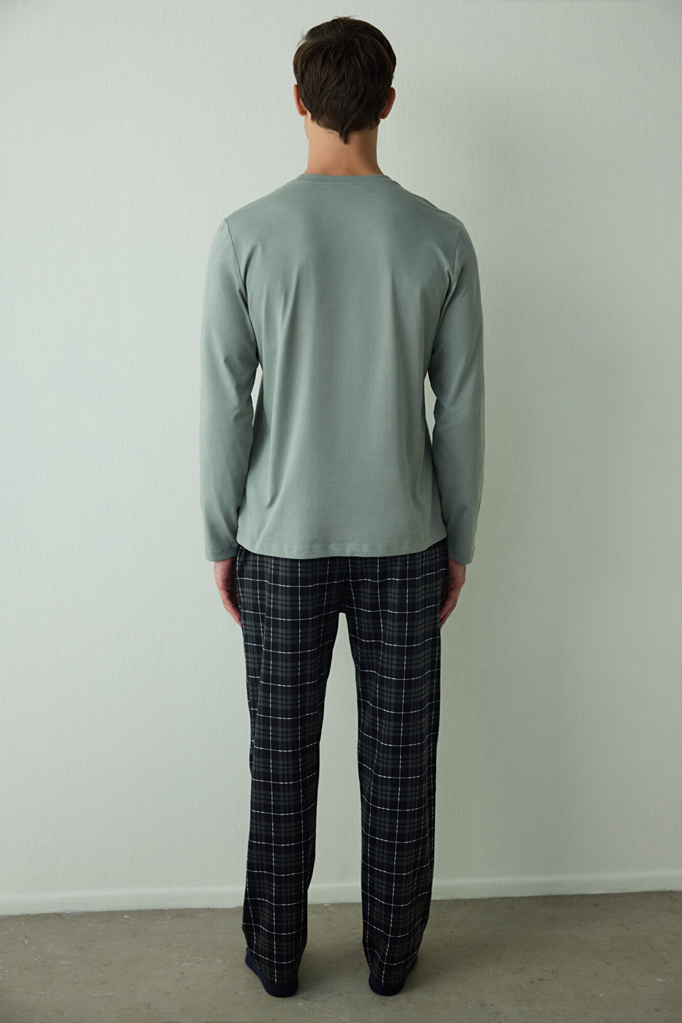 Penti Conjunto de pijama de algod&oacute;n de manga larga con eslogan estampado para hombre