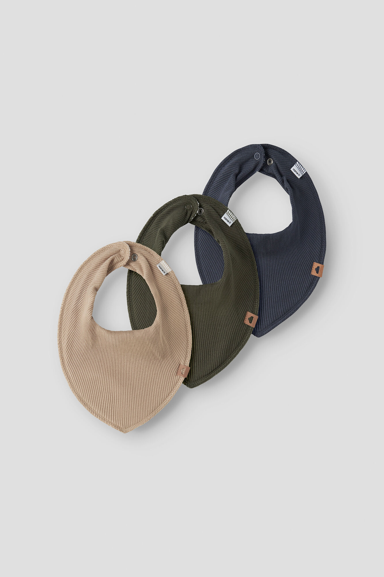Name It Pack of 3 ribbed bibs