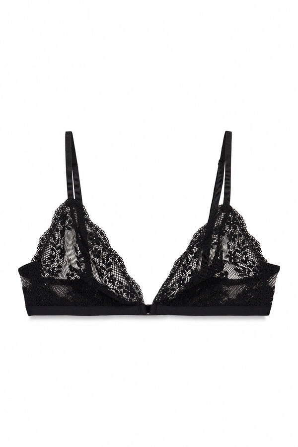 Women'secret Soutien triangular em renda preto NATURAL preto