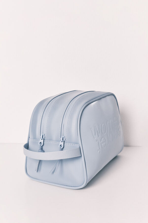 Women'secret Blue medium double-zip vanity case blue