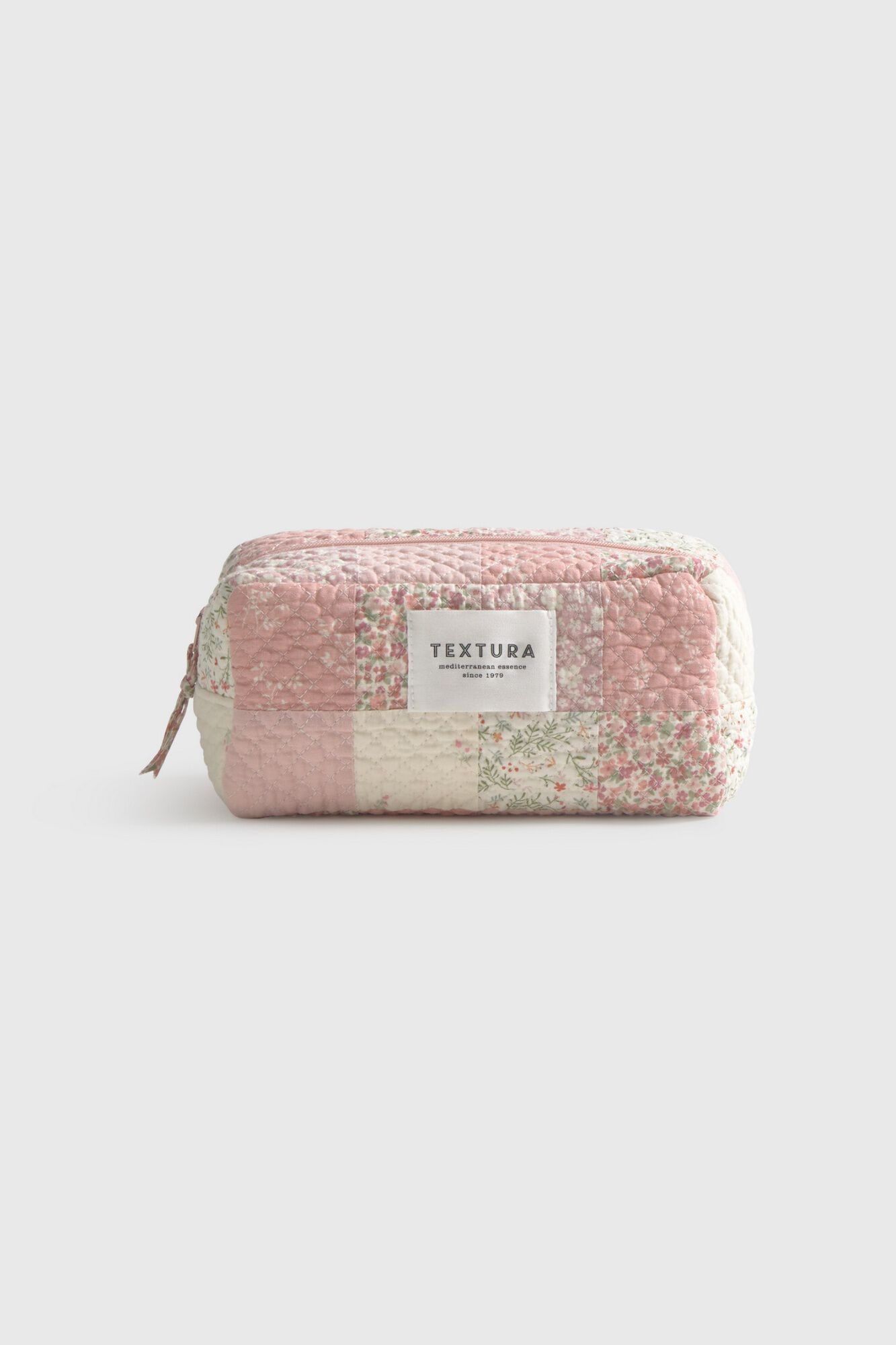 Textura Gesteppte Kosmetiktasche aus Baumwoll-Patchwork