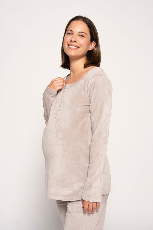 Womensecret Maternity velour pyjamas gris